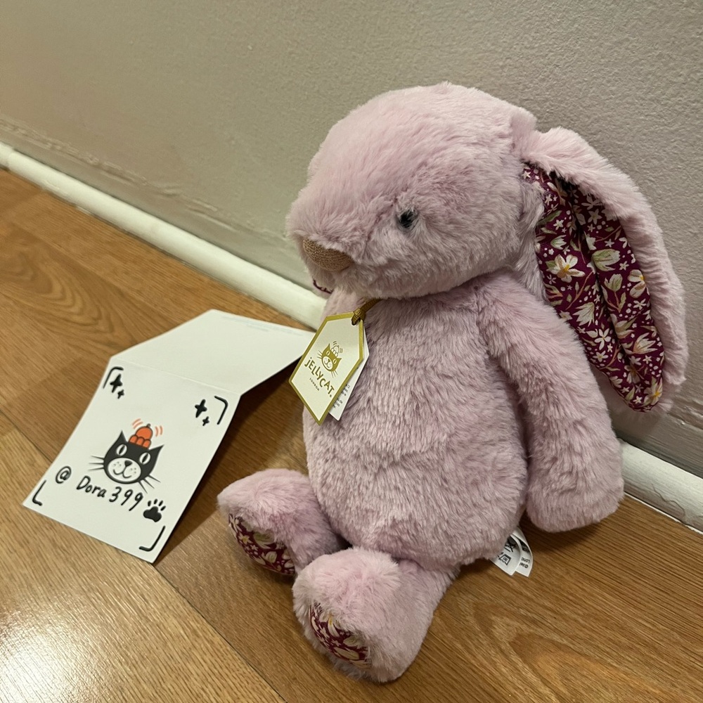 Jellycat Medium Thistlepop Blossom Luxe Bunny – Authentic – New With Tag